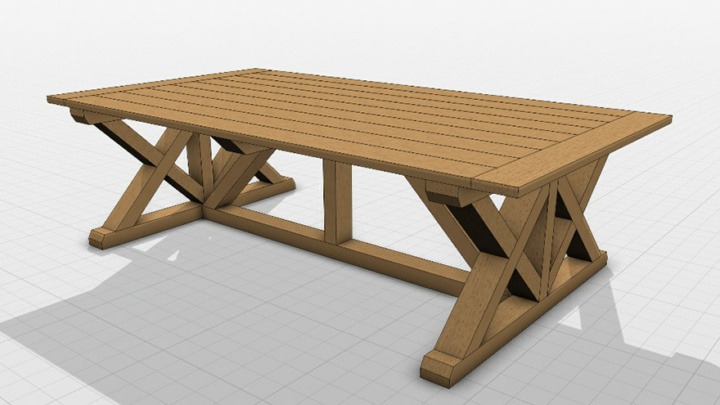 Wooden table made with 3DByMe