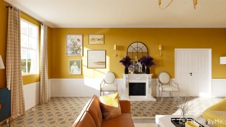 Yellow living room