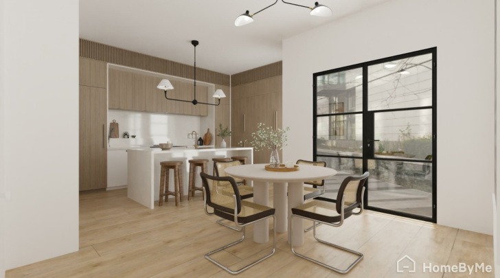 View of a remodeled kitchen