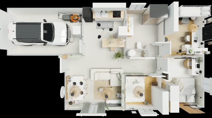 View of a 4 bedroom house plan