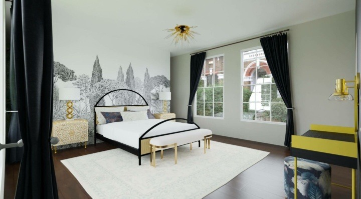 Master bedroom from a family house