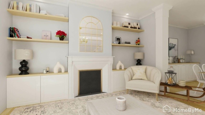 White fireplace example