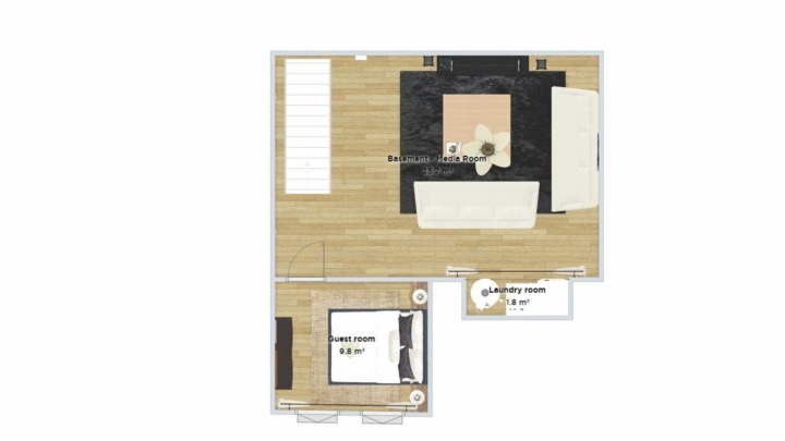 Furnished floor plan basement