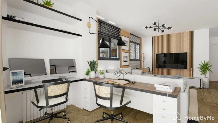 Example of an office created with HomeByMe