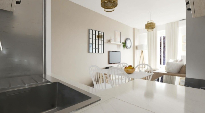 Kitchen and dining area of a home container