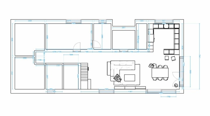 2D plan of a mountain house