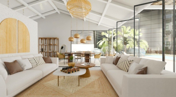 Beach house with white accents