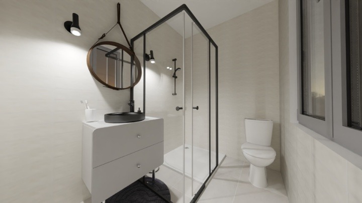 Bathroom designed with online planner