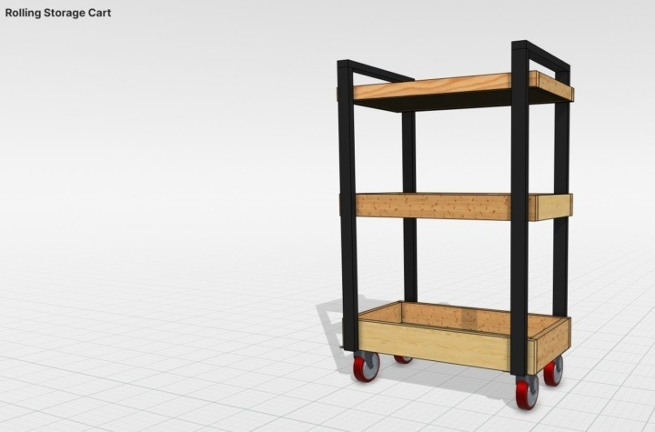 Overall rolling cart - MakeByMe