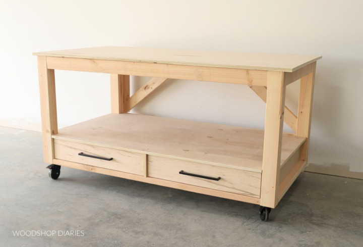 Workbench with Drawers created in MakeByMe