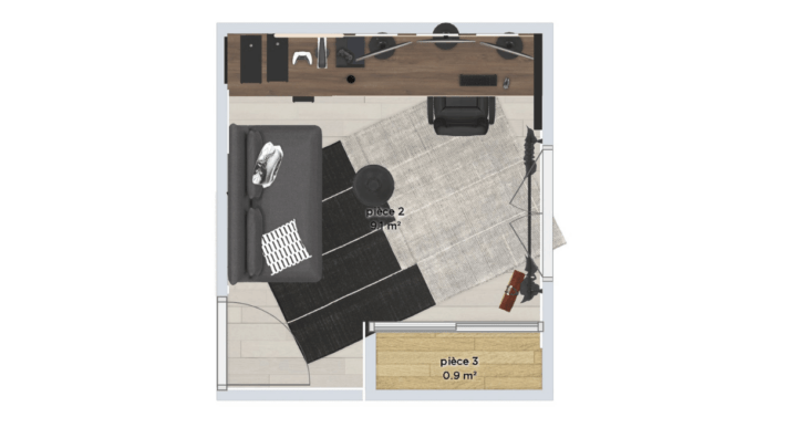 2D Floor plan of a gaming room