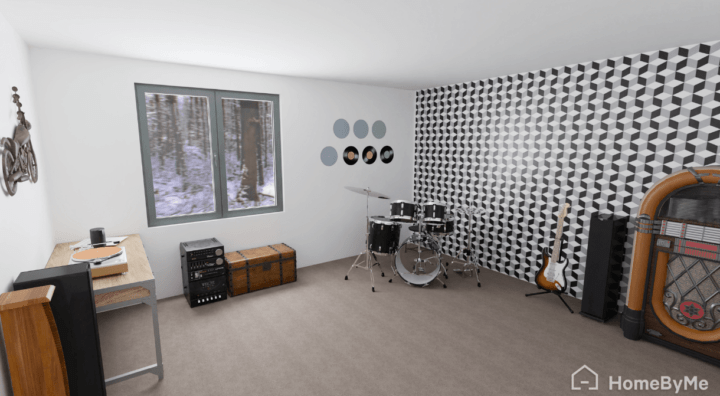 Nordic style music room