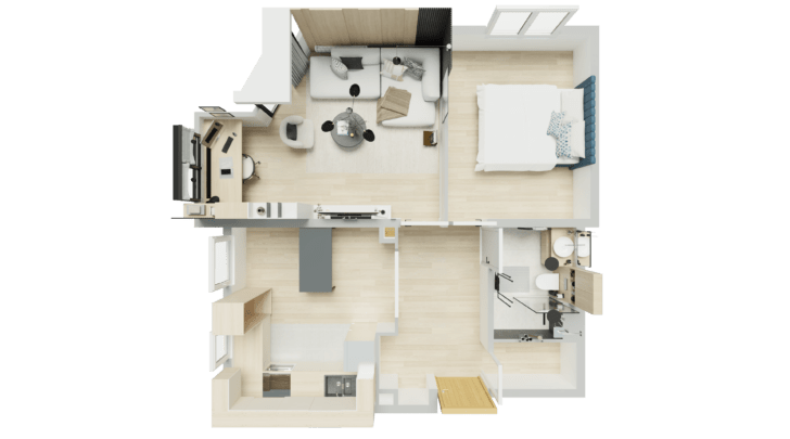 View of plans for a 2 bedroom house