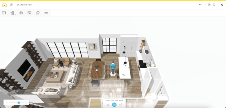 Example of a kitchen floor plan