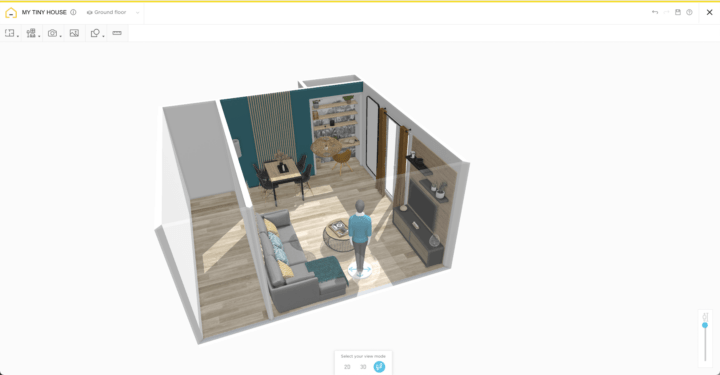 Example of a tiny house plans made with HomeByMe