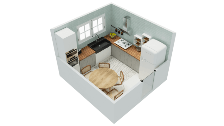 Floor plan of kitchen